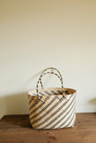 LAYLA soft rattan tote with woven straps