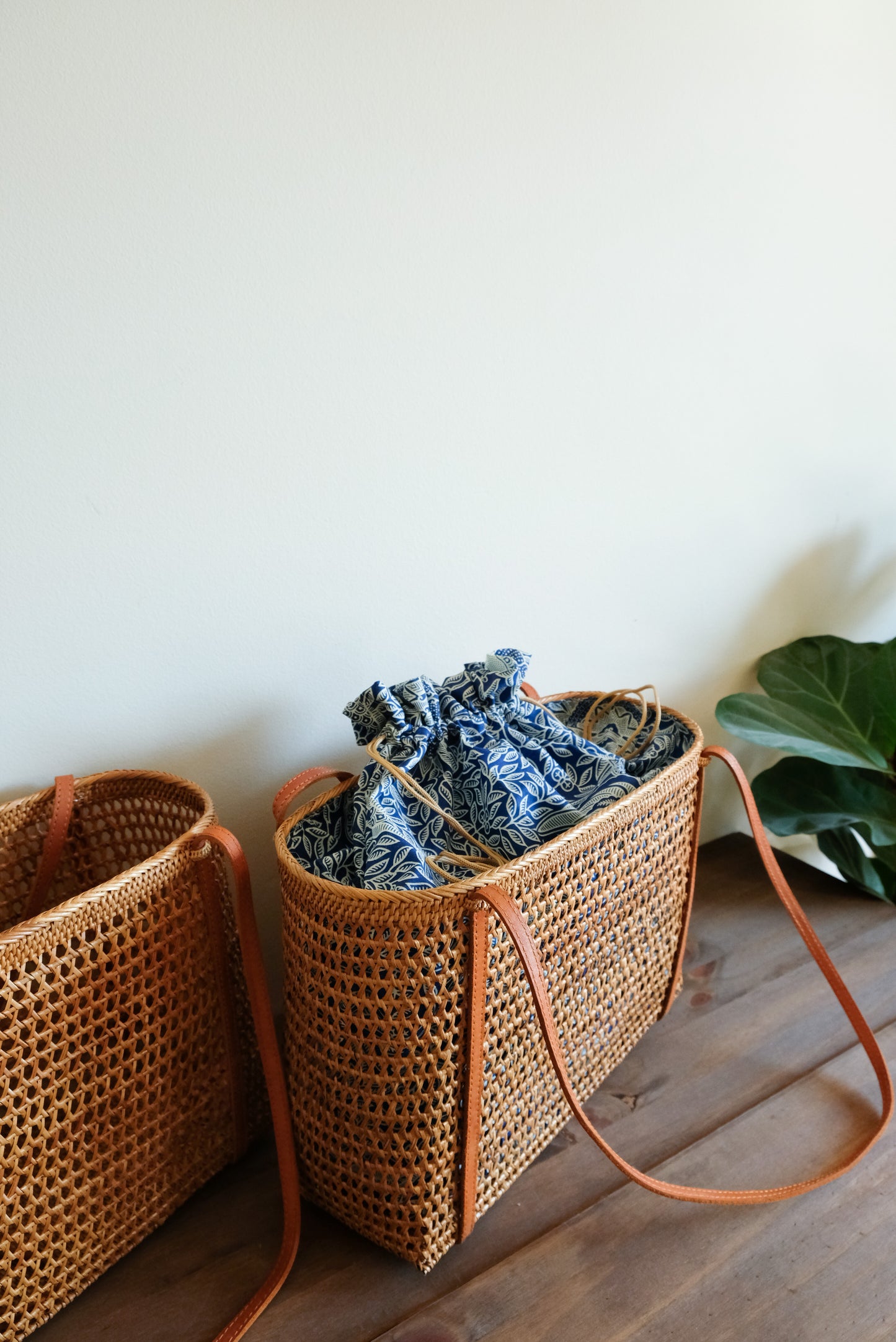 Large Rattan Beach Bag