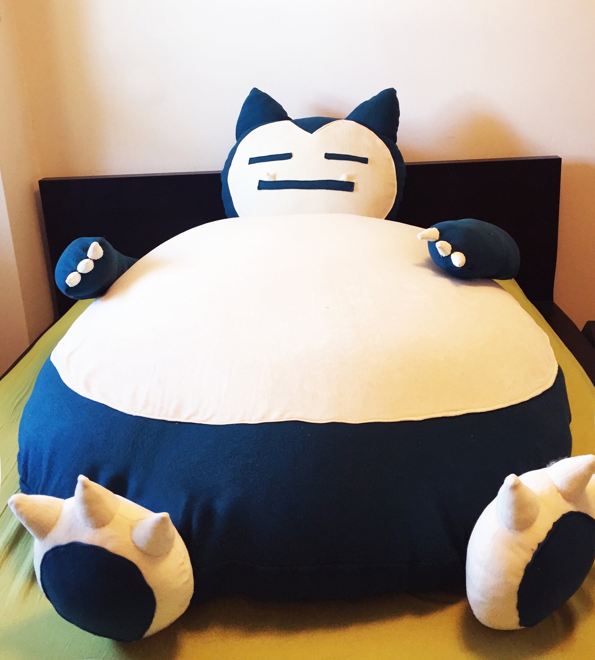 6ft Snorlax bean bag cover – OOWLSTUDIO